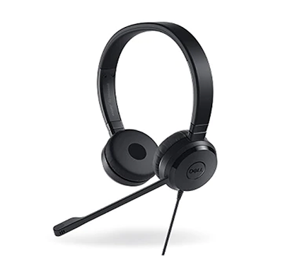dell pro stereo headset - uc350 - skype for business/ black